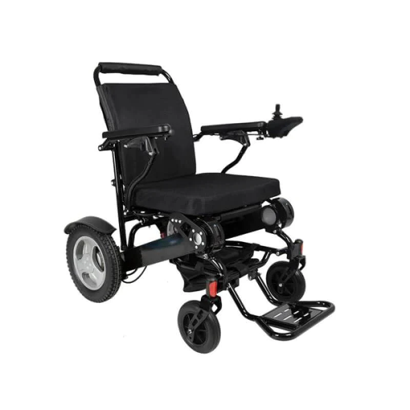 DC09 Lightweight Folding Electric Wheelchair - Black, 20"