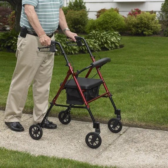 Drive Aluminium Lightweight Outdoor Rollator - Blue