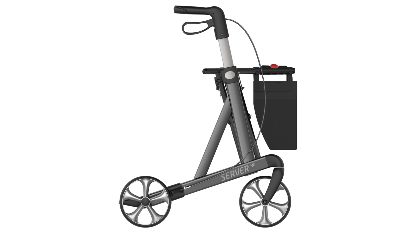 Rehasense Server HD Rollator - Sober Grey Large 62 cm