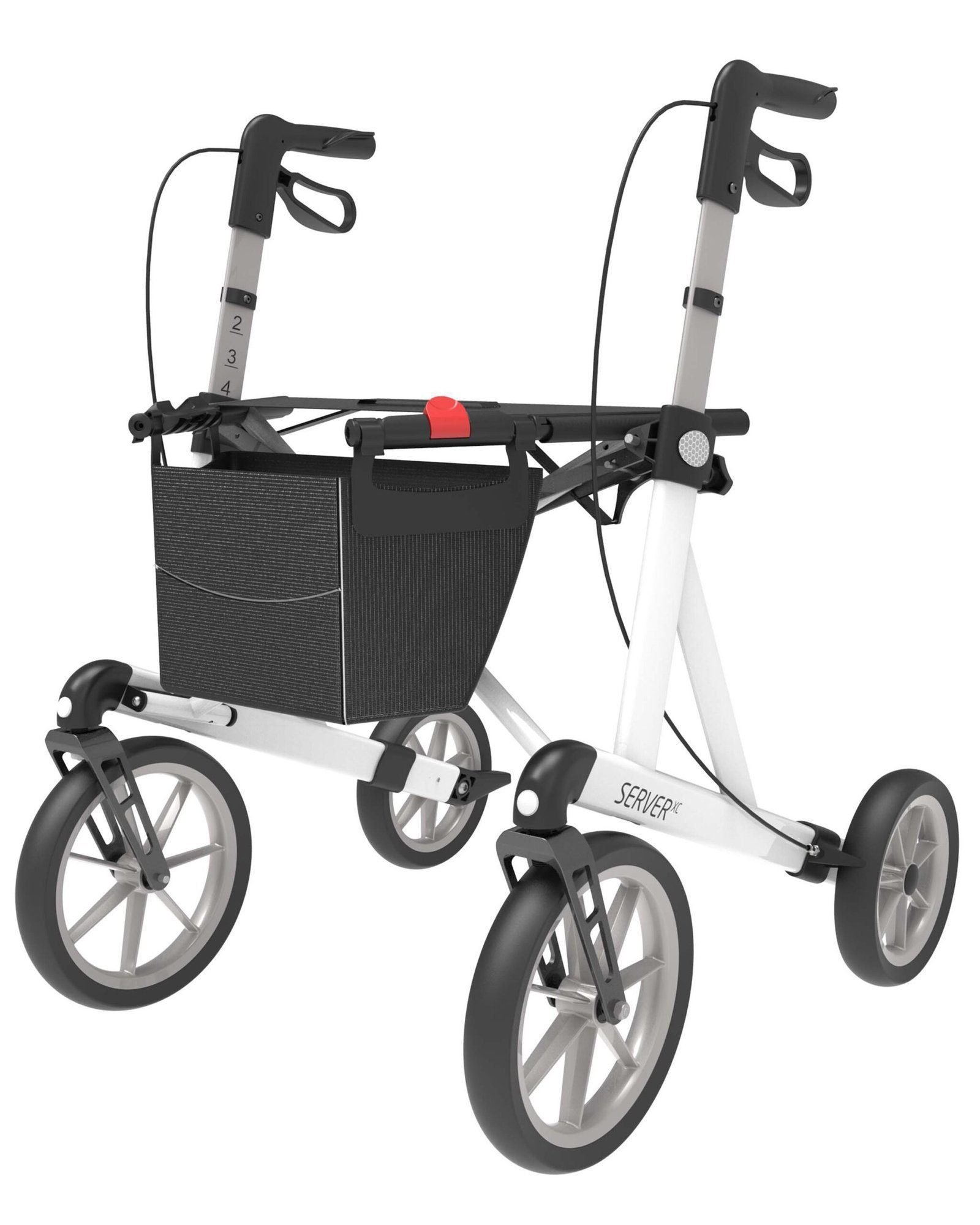 Rehasense Server XC – All-Terrain Outdoor Rollator - Large, White